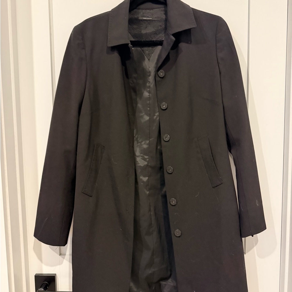 Elie Tahari Black Single-Breasted Long Blazer